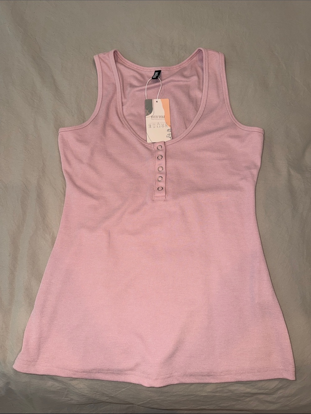 BYFBM Henley tank top- M